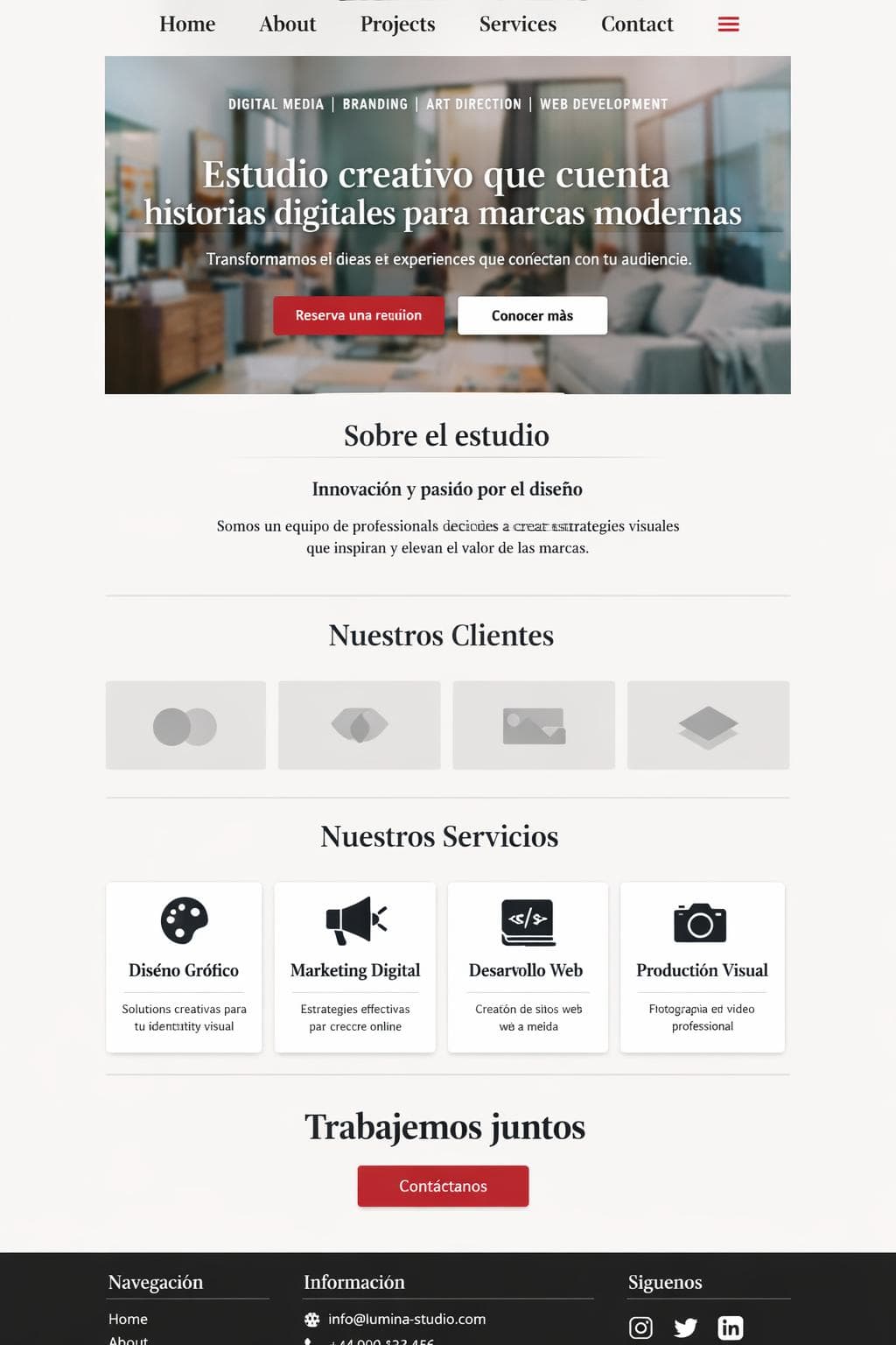 Academia Fuga — vista previa del theme