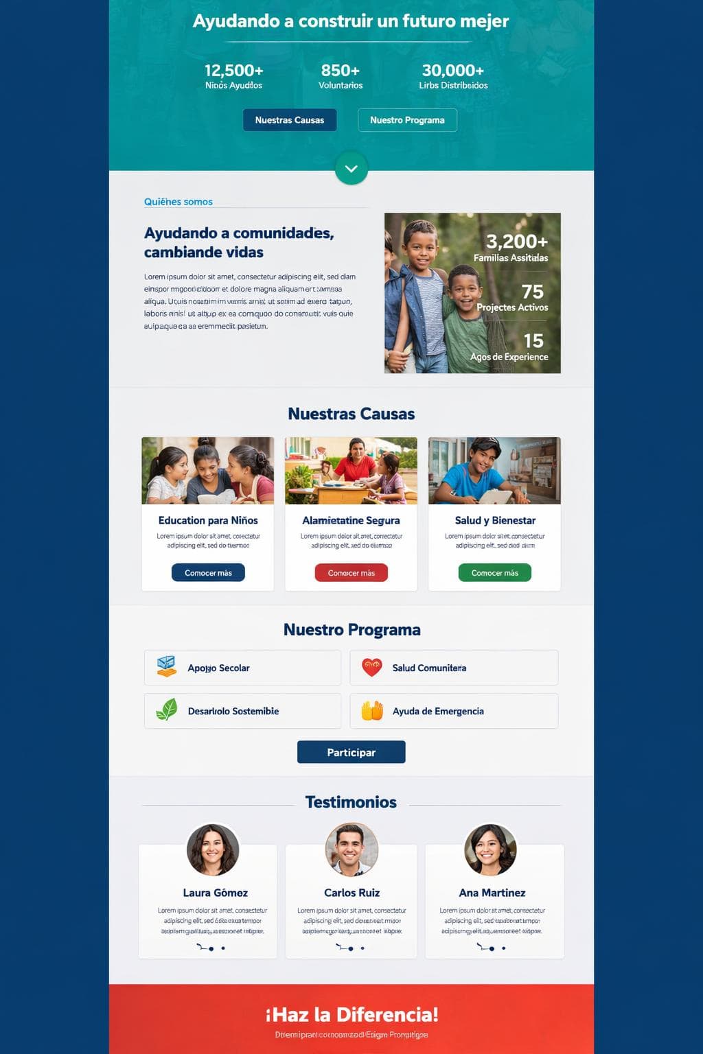 Academia Marea — vista previa del theme