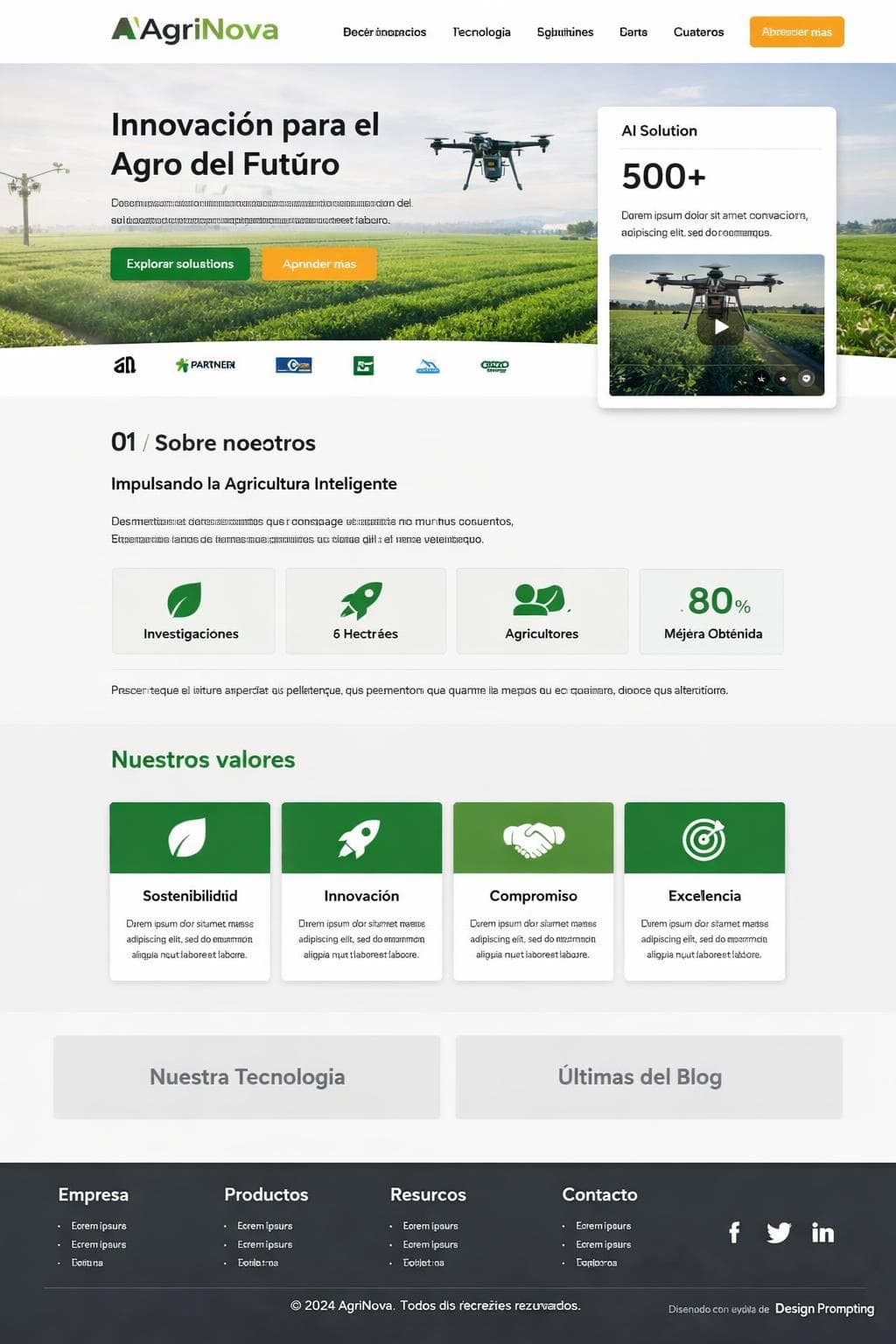 AgriNova — vista previa del theme