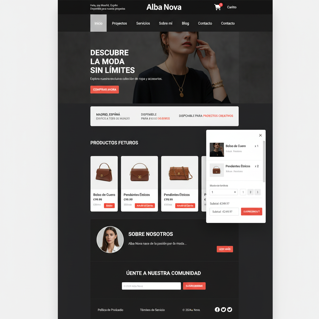 Alba Nova — vista previa del theme