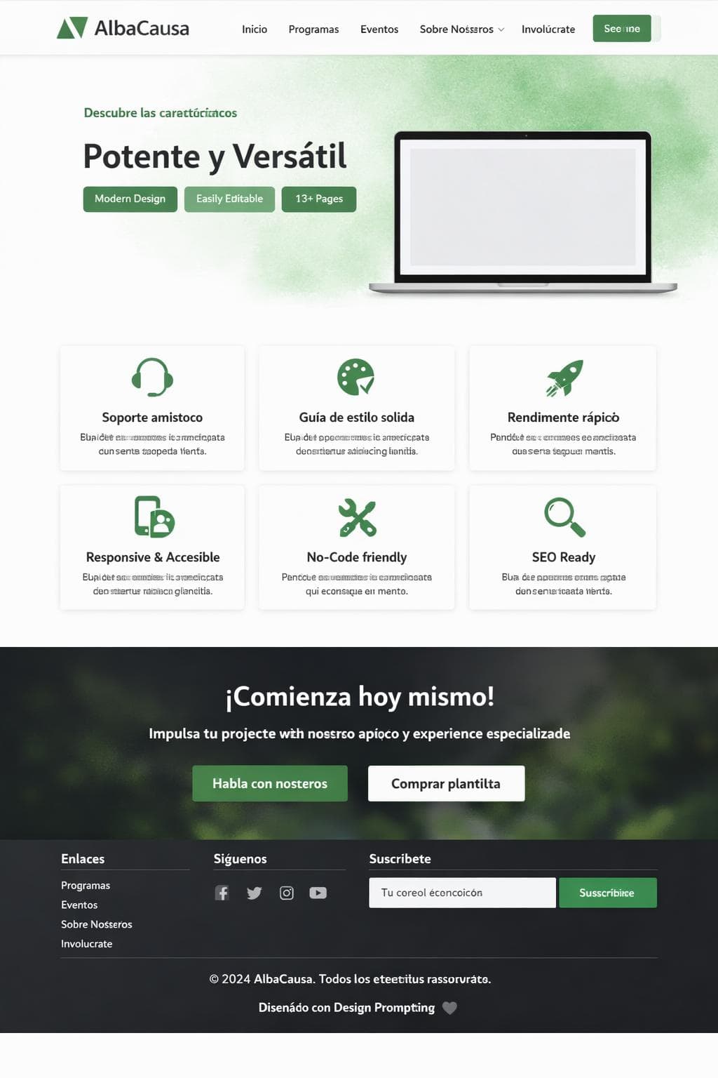 AlbaCausa — vista previa del theme