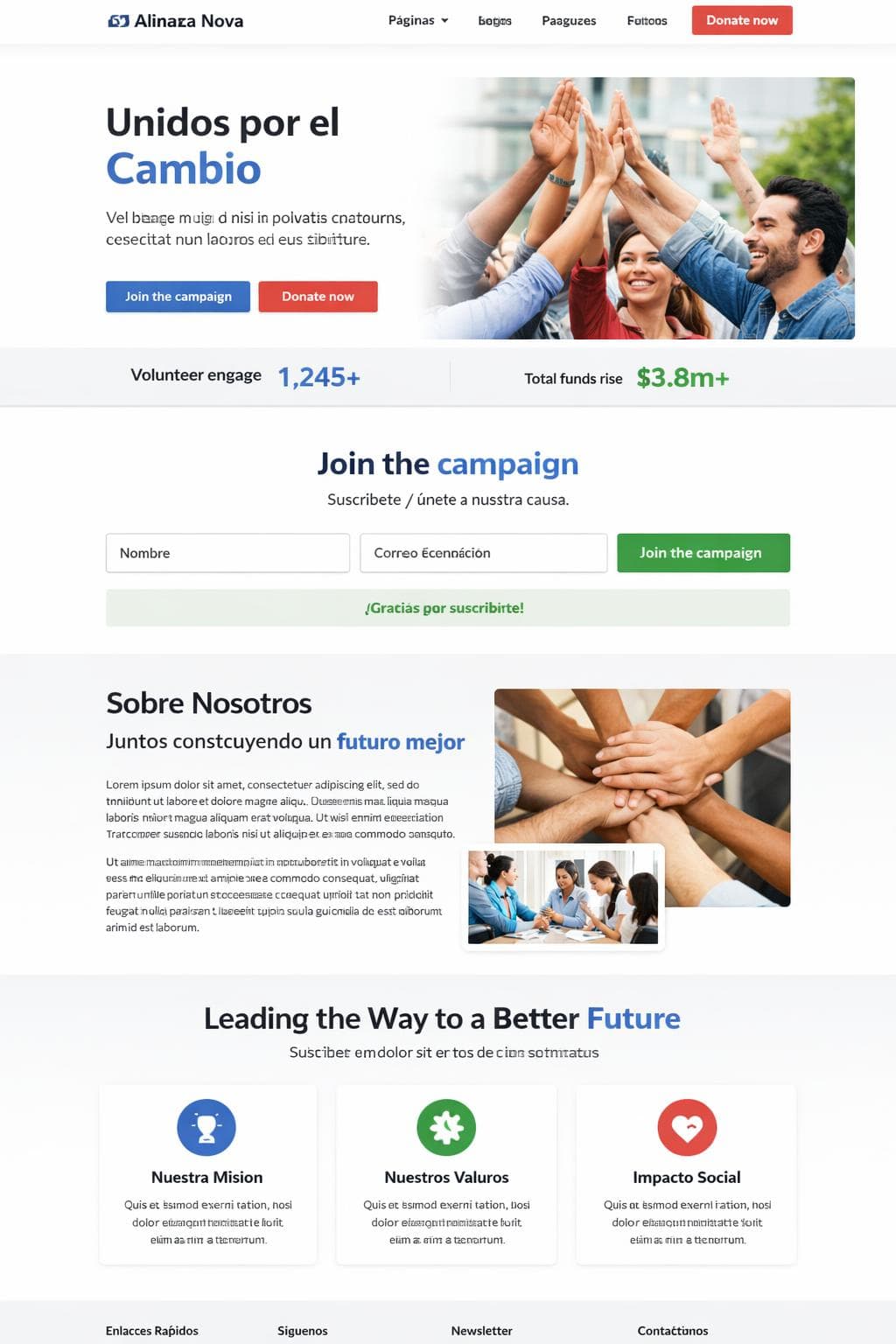 Alianza Nova — vista previa del theme
