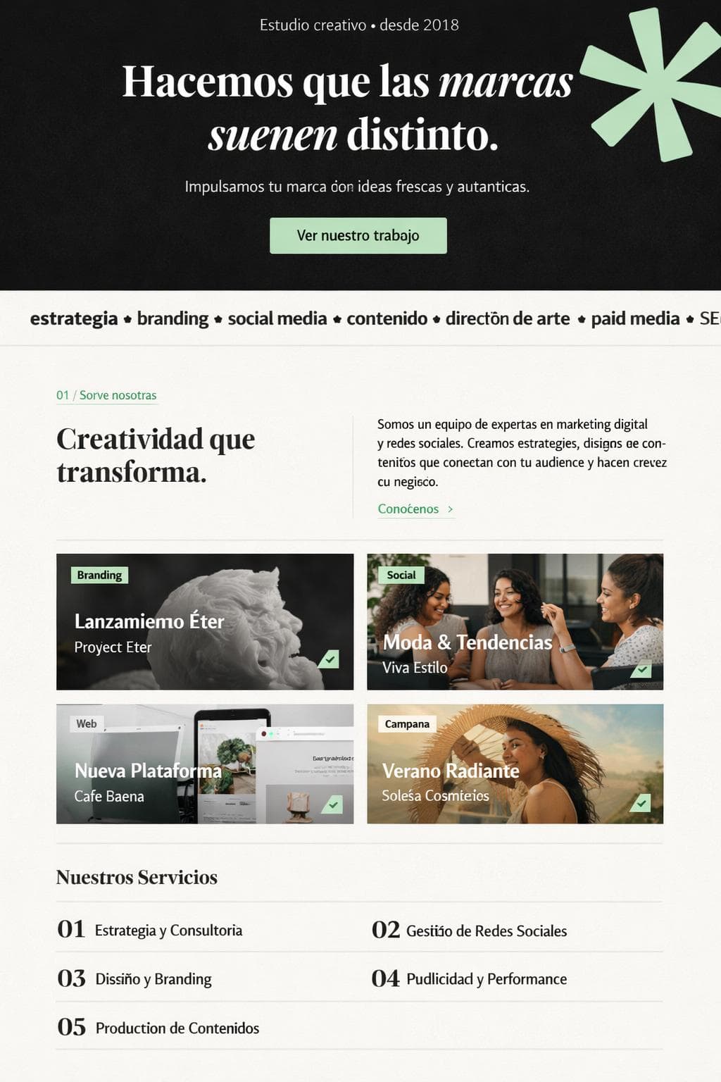 Almendra Studio — vista previa del theme