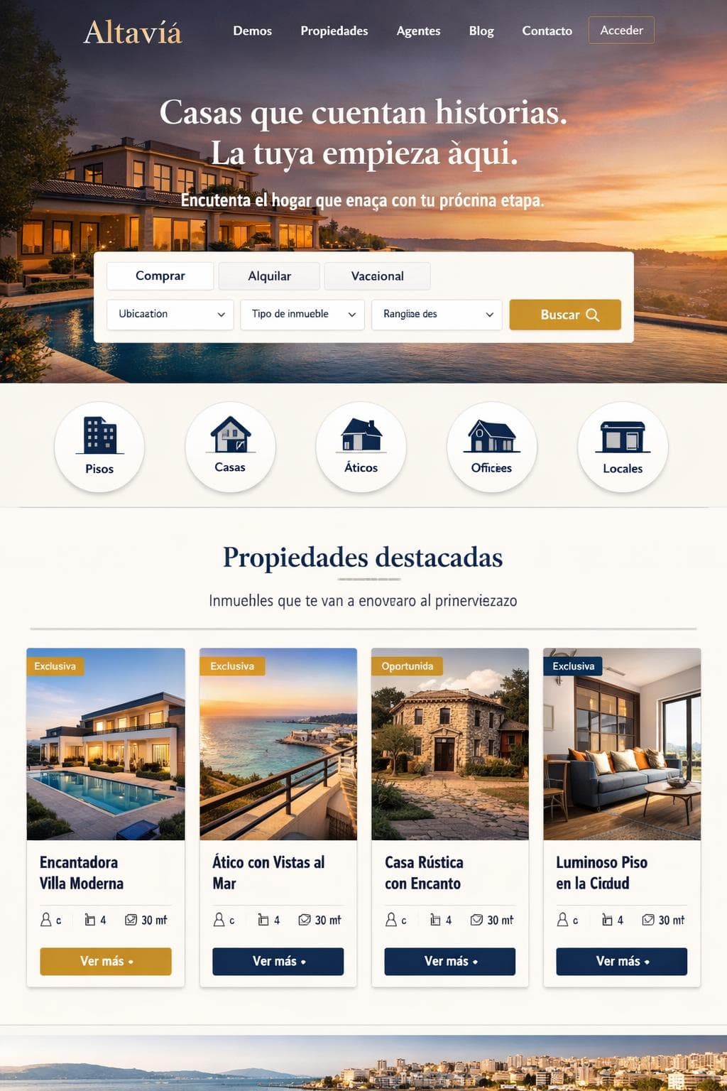 Altavía Inmobiliaria — vista previa del theme