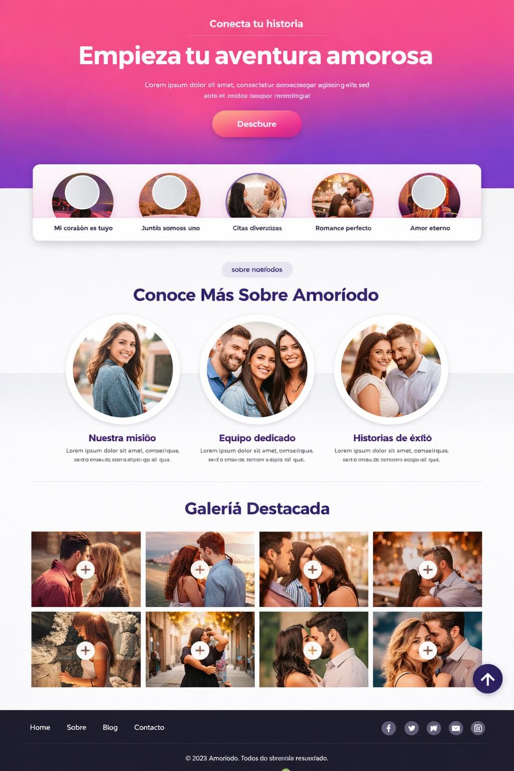 Amoríodo — vista previa del theme