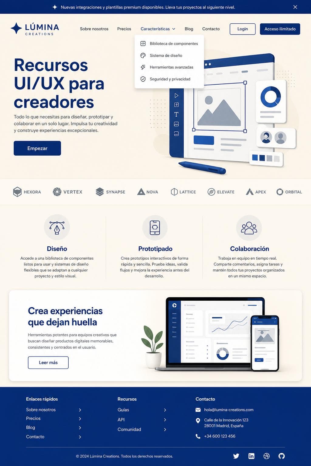App Atlas — vista previa del theme