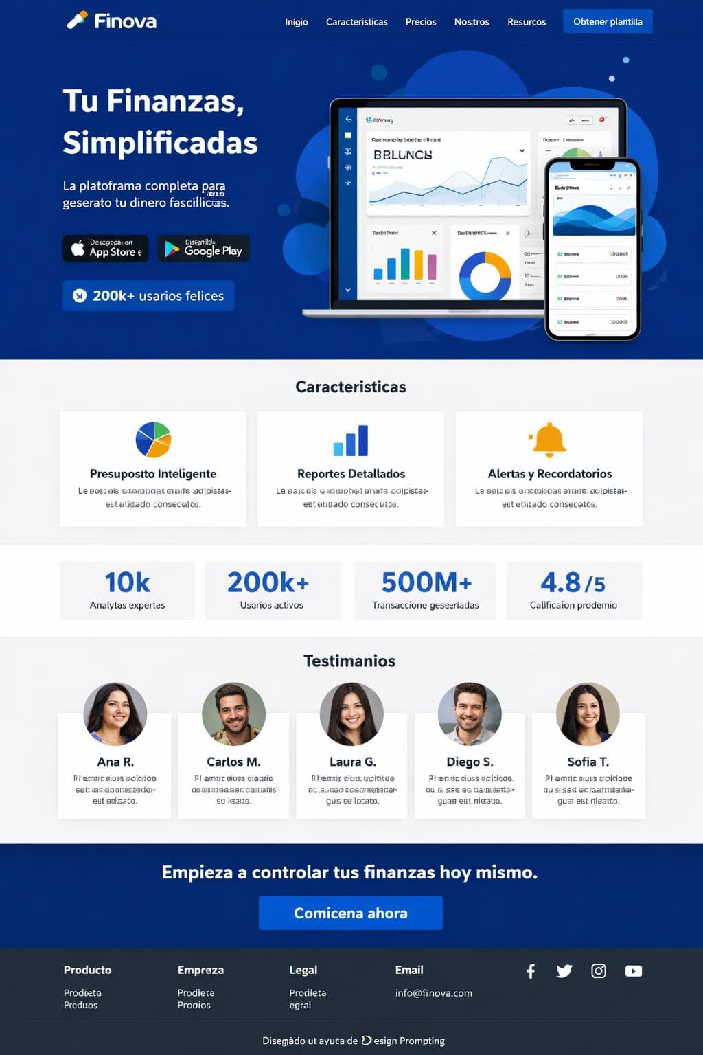 App Lira — vista previa del theme