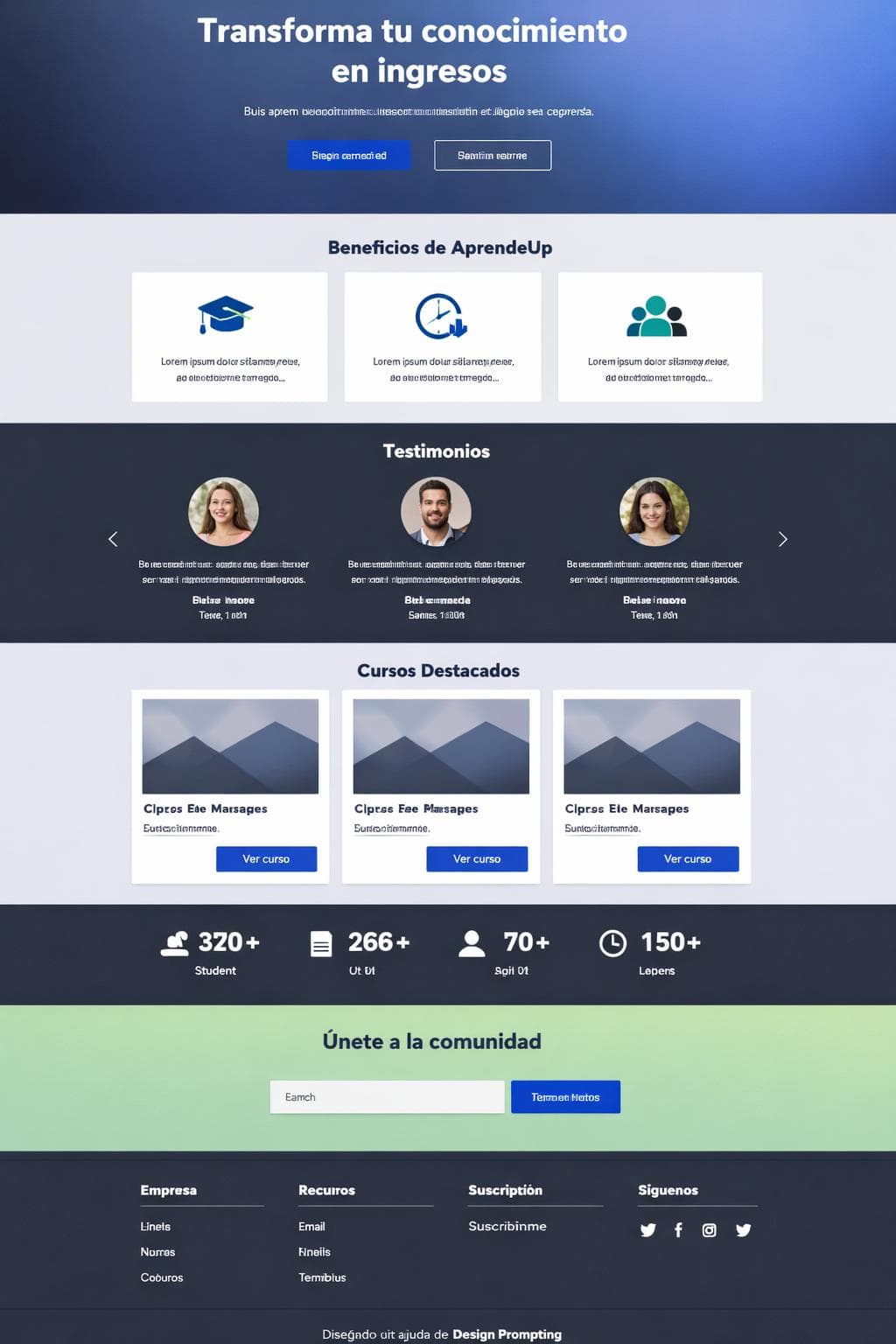 AprendeUp — vista previa del theme