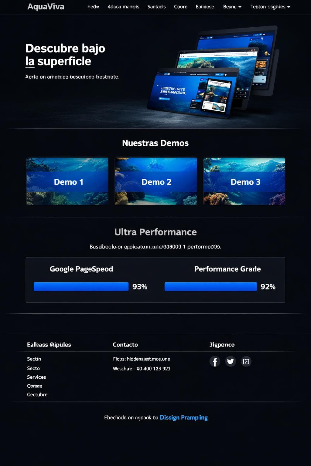 AquaViva — vista previa del theme