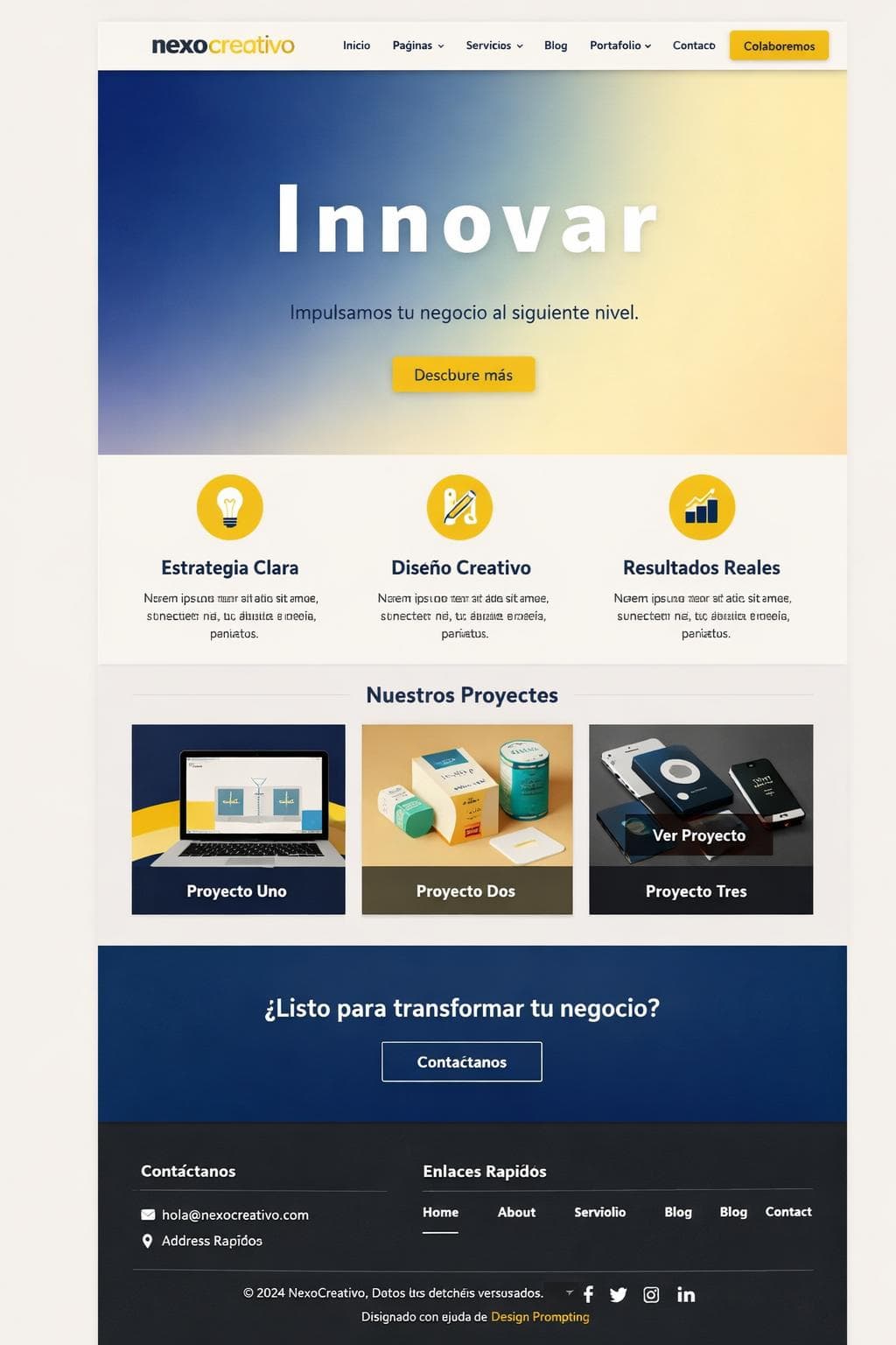 Armonía Faro — vista previa del theme