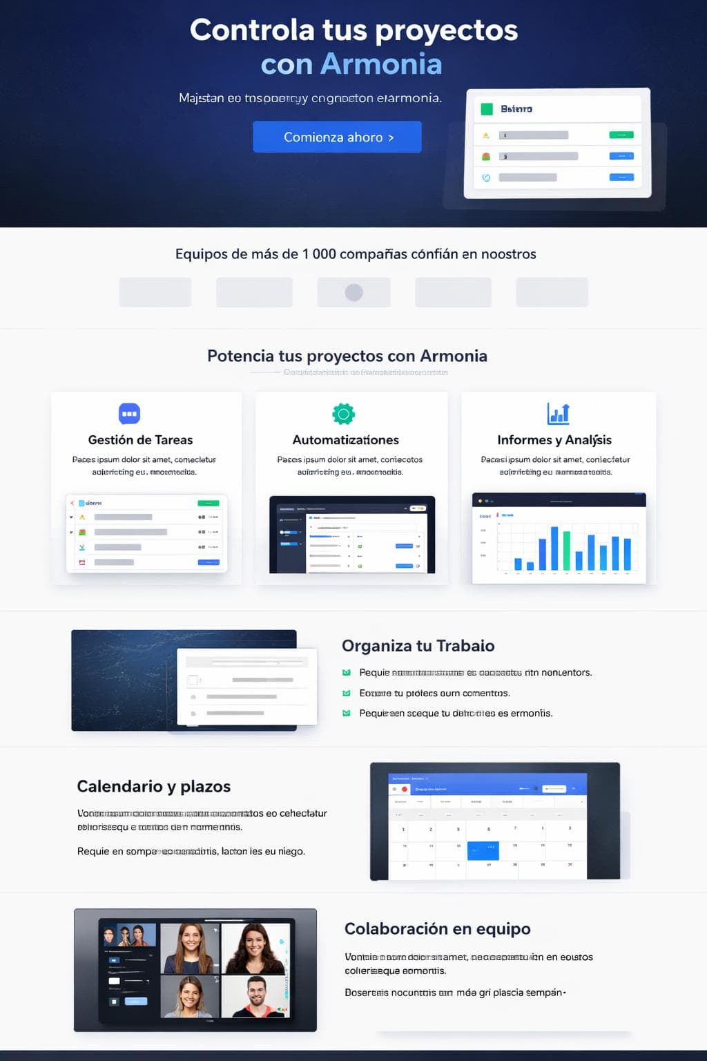 Armonia Labs — vista previa del theme