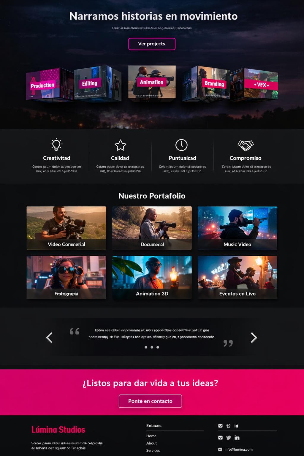 Armon&iacute;a Neon &mdash; vista previa del theme