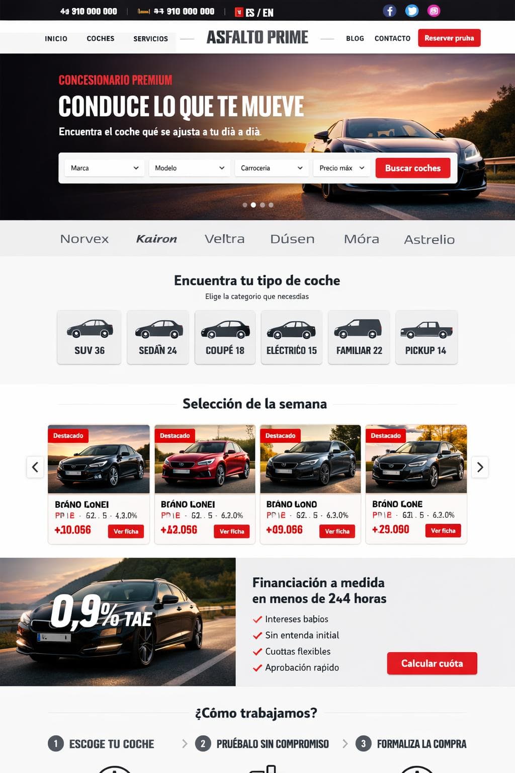 Asfalto Prime — vista previa del theme