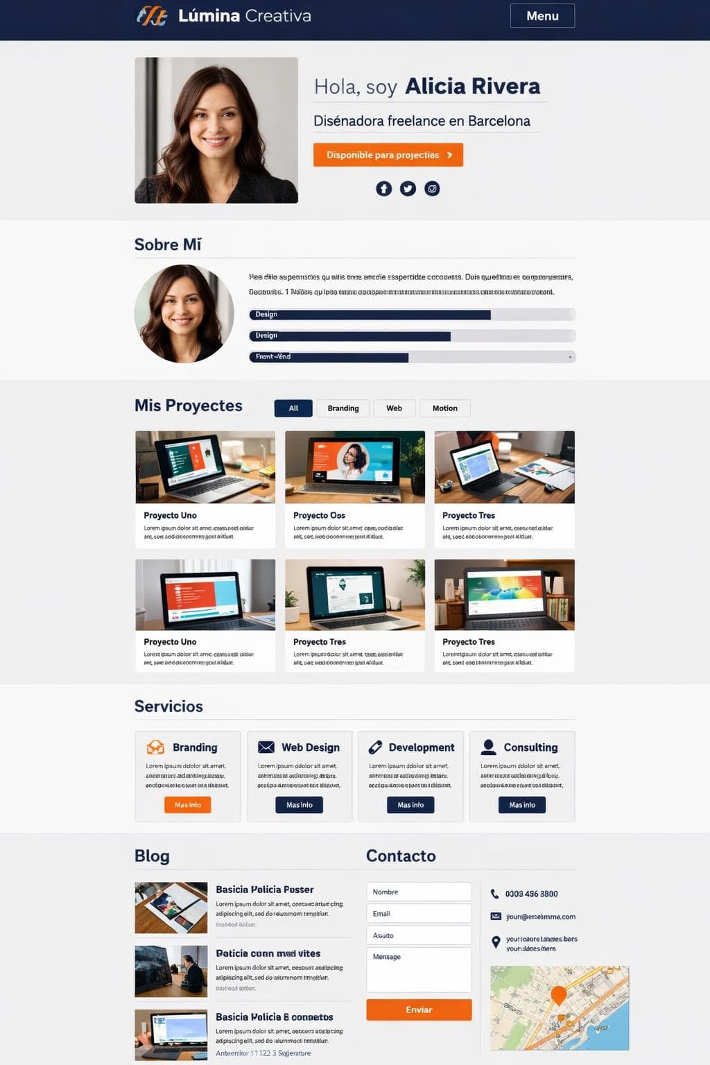 Atelier Lúmina — vista previa del theme