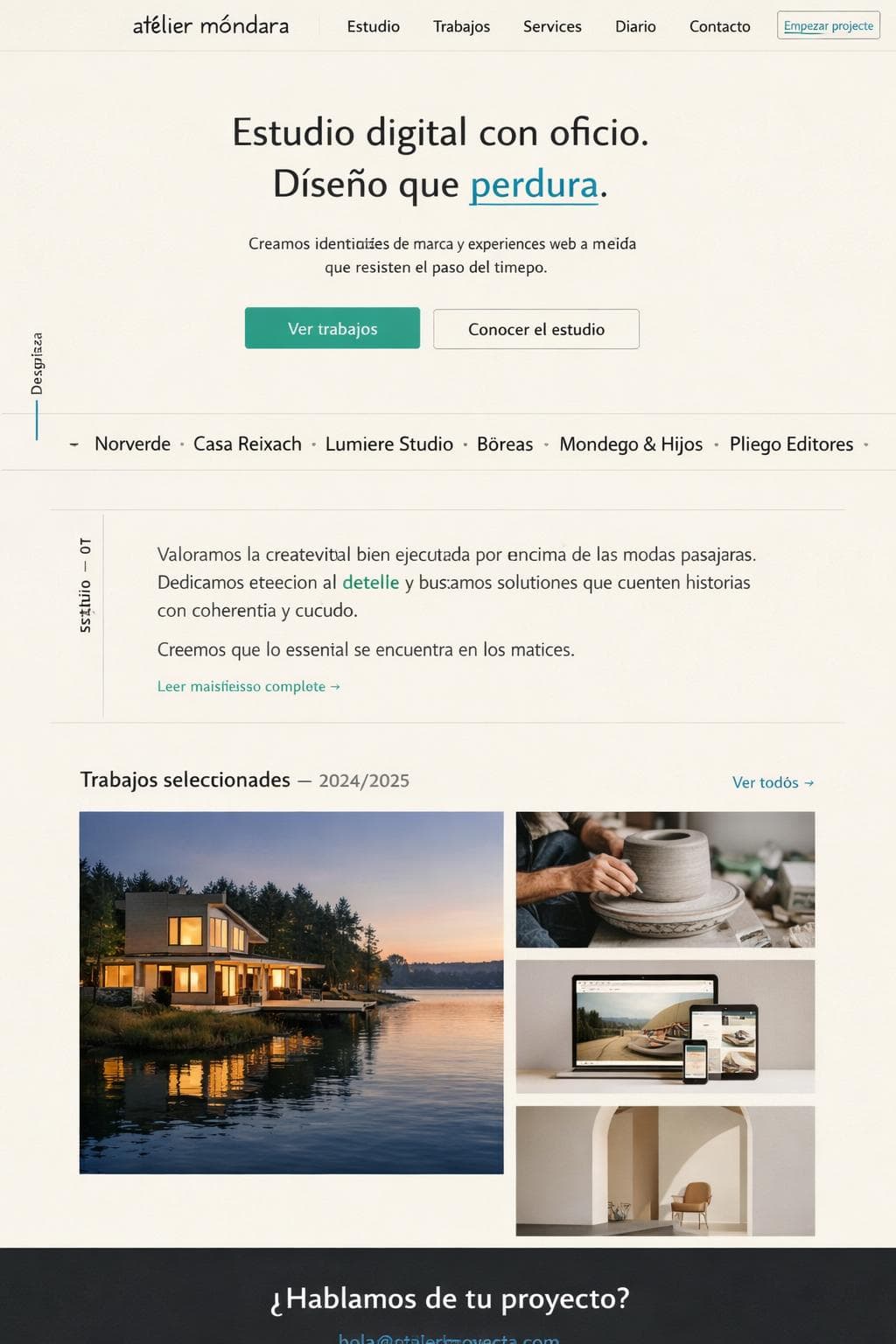 Atelier Móndara — vista previa del theme