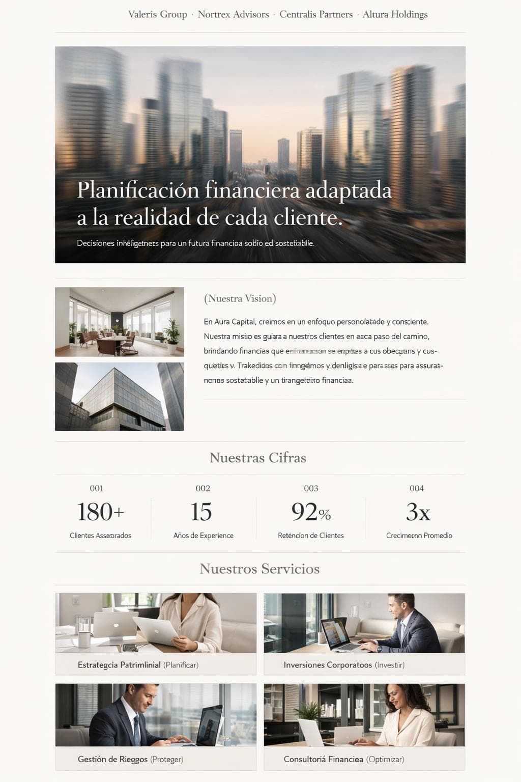 Aura Capital — vista previa del theme