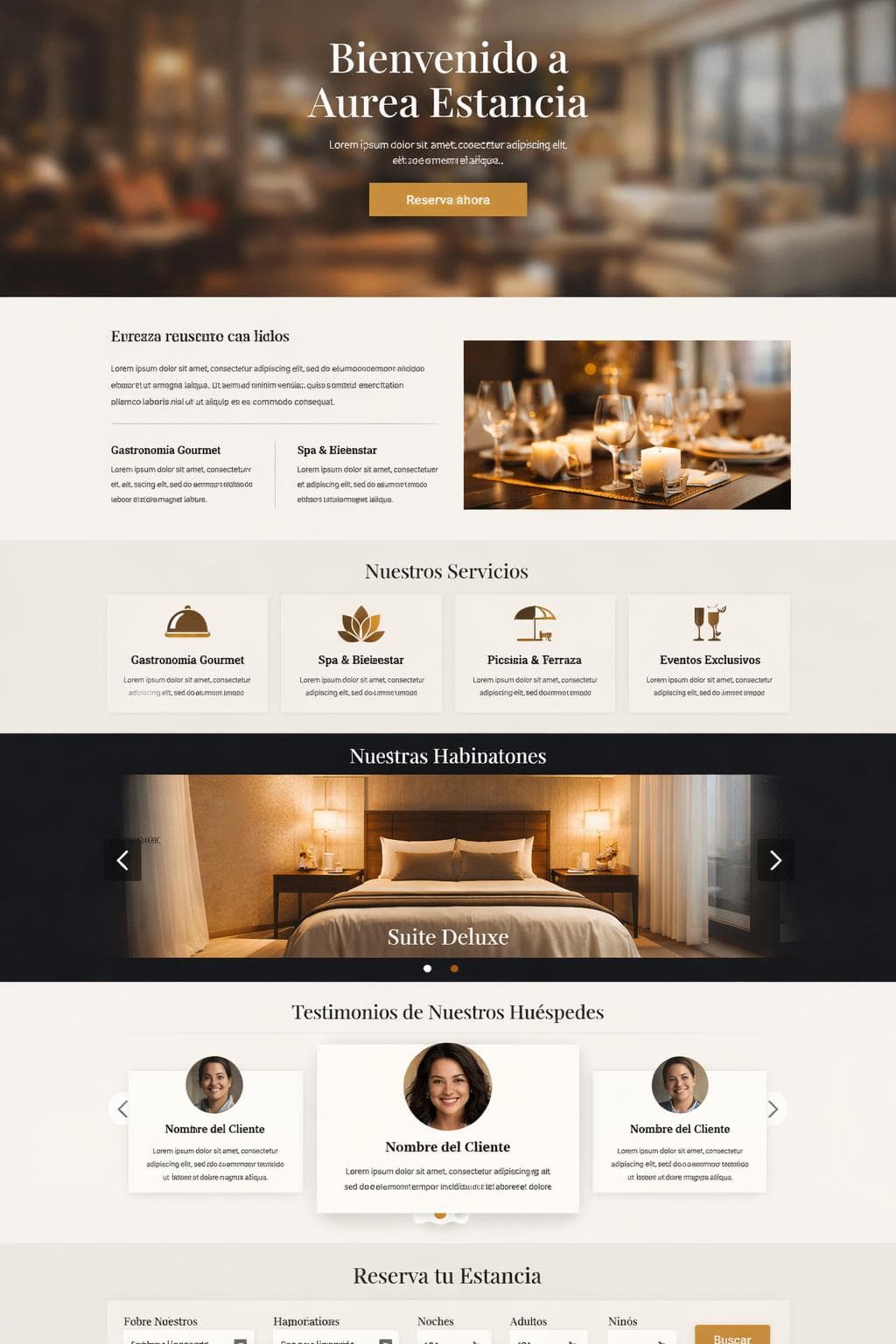 Aurea Estancia — vista previa del theme