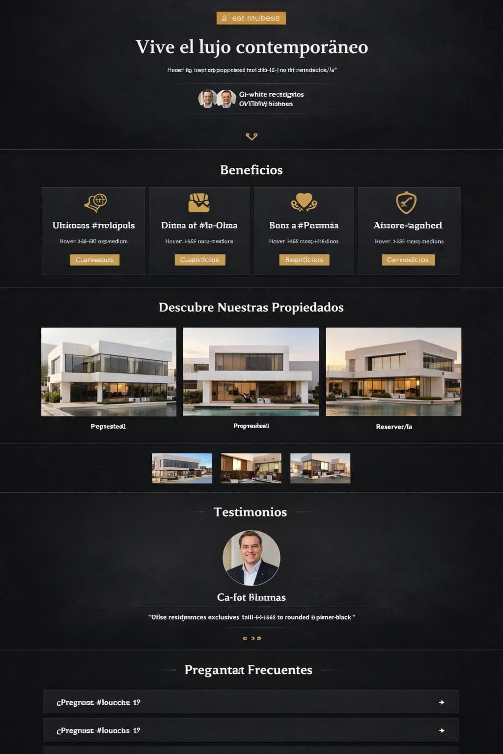 Áurea Inmuebles — vista previa del theme