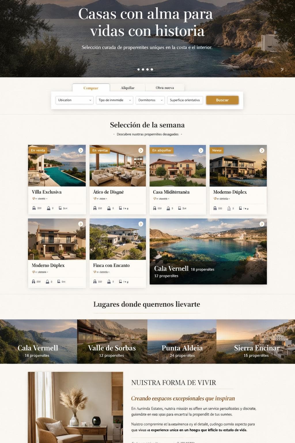 Aurinda Estates — vista previa del theme
