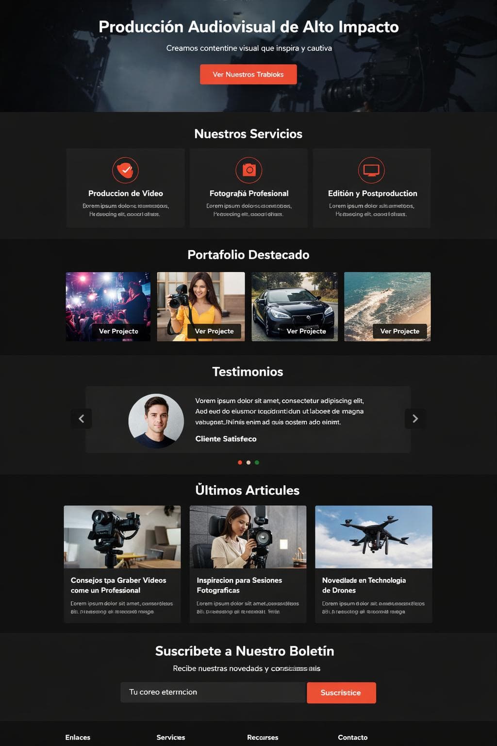 Aurora Studio — vista previa del theme