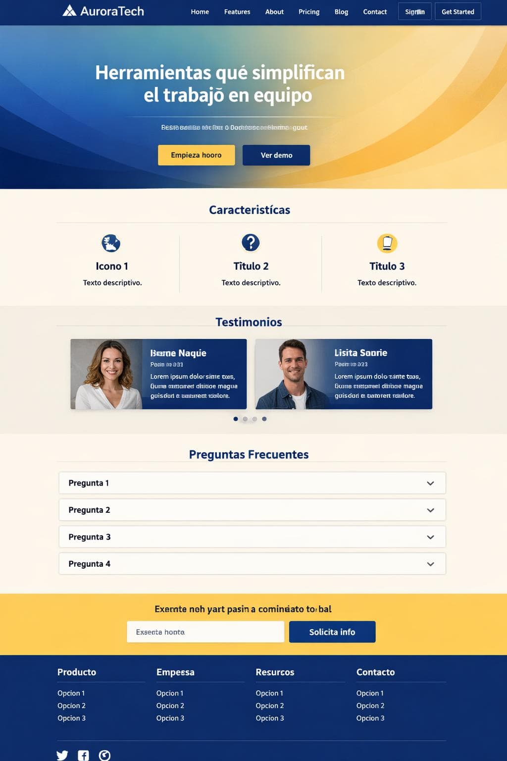 AuroraTech &mdash; vista previa del theme