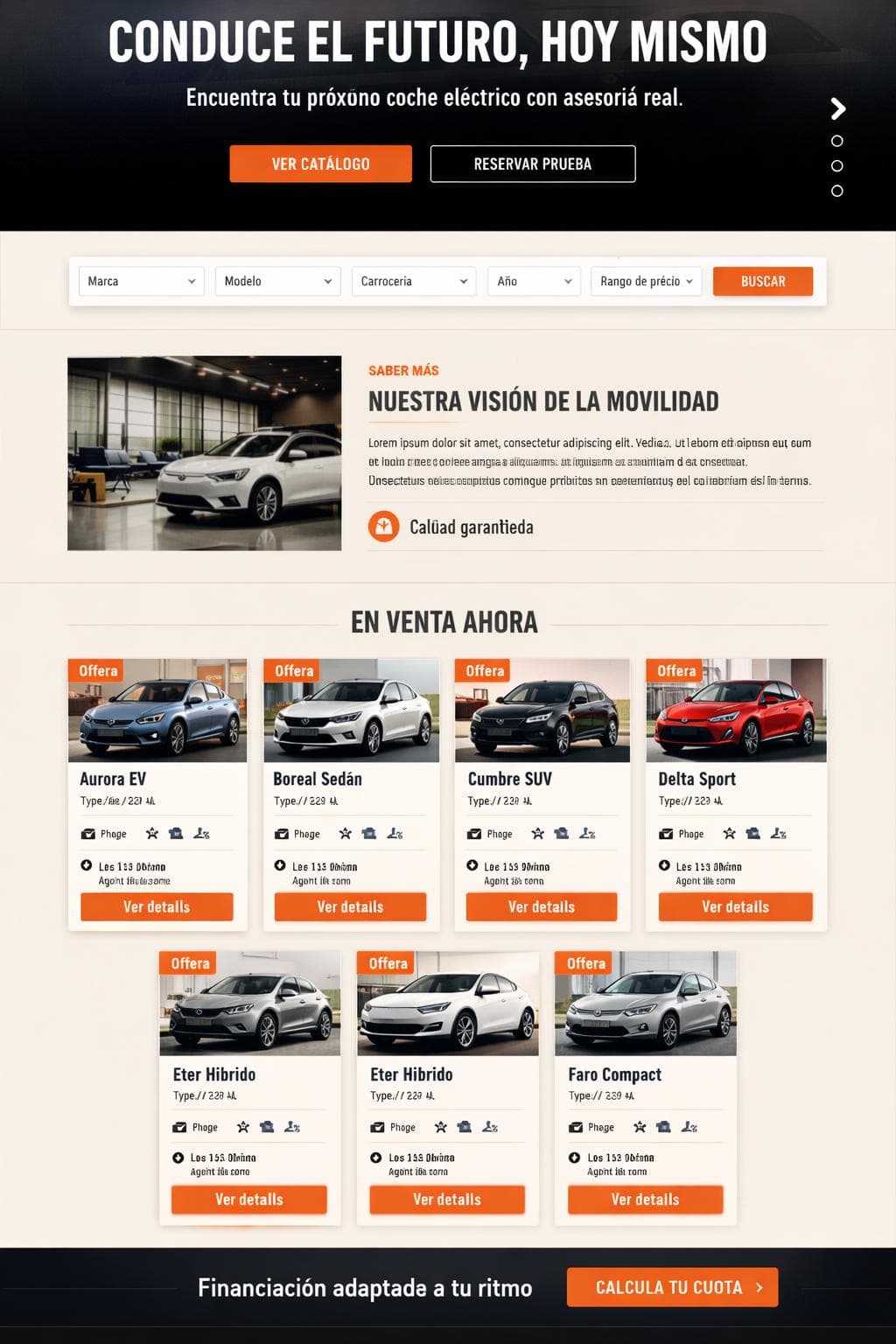 Autos Aurora — vista previa del theme