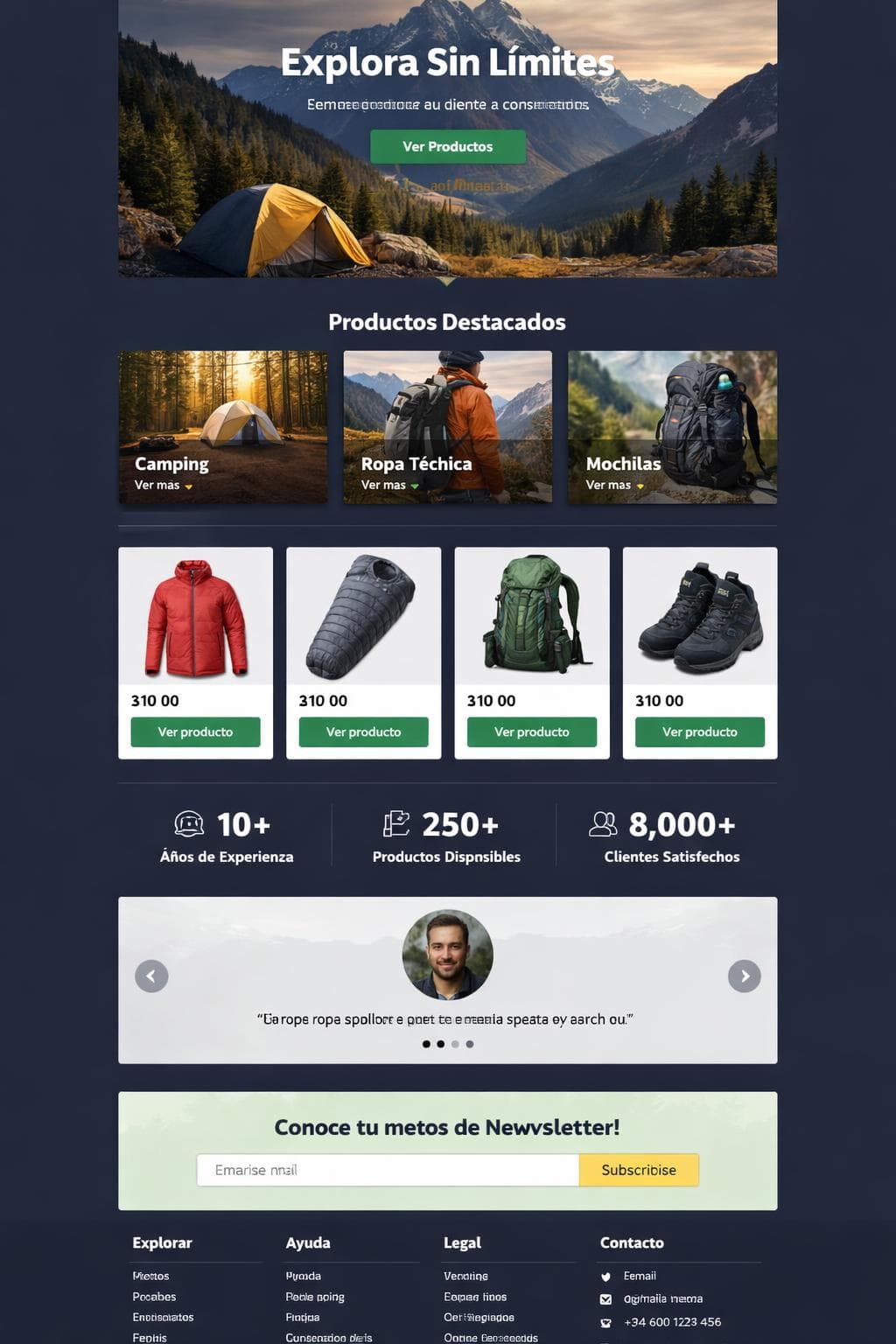 Aventurix Outdoor — vista previa del theme
