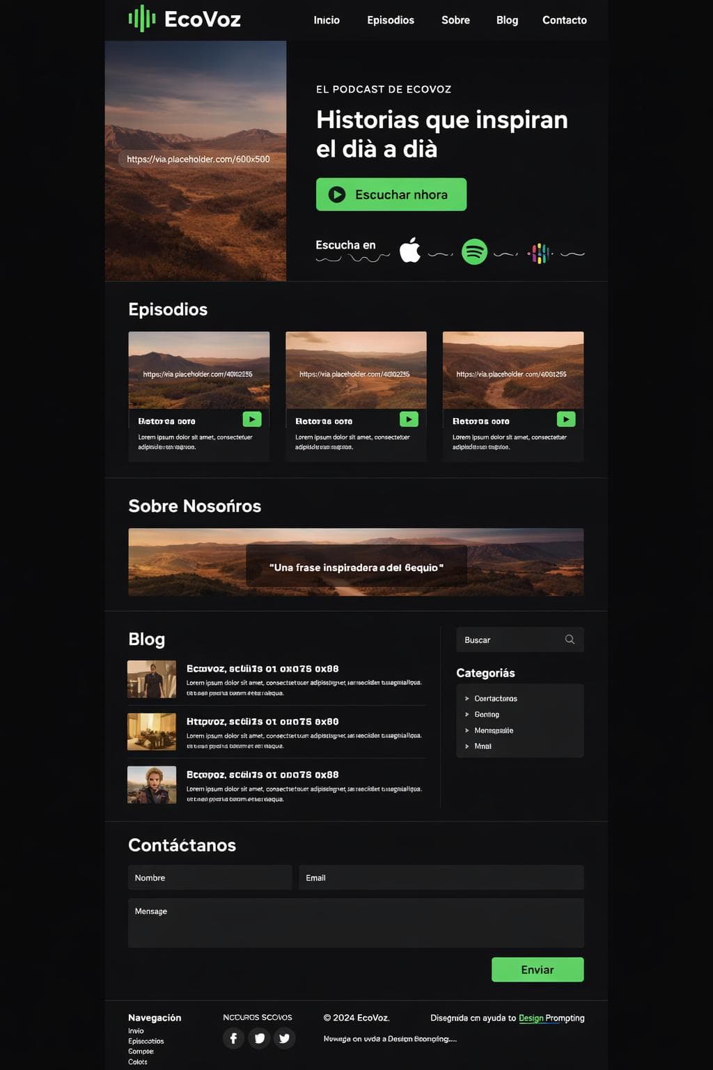 Belleza Austral — vista previa del theme