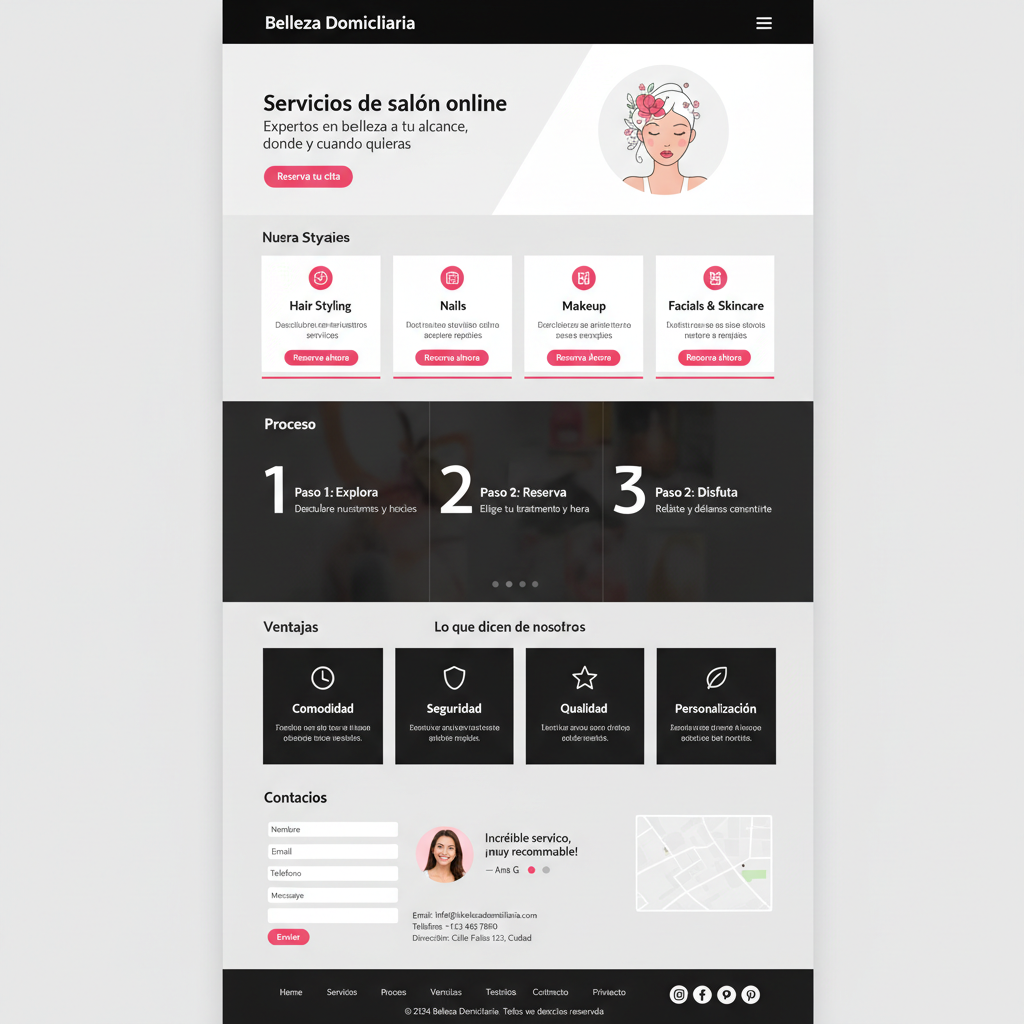 Belleza Domiciliaria &mdash; vista previa del theme