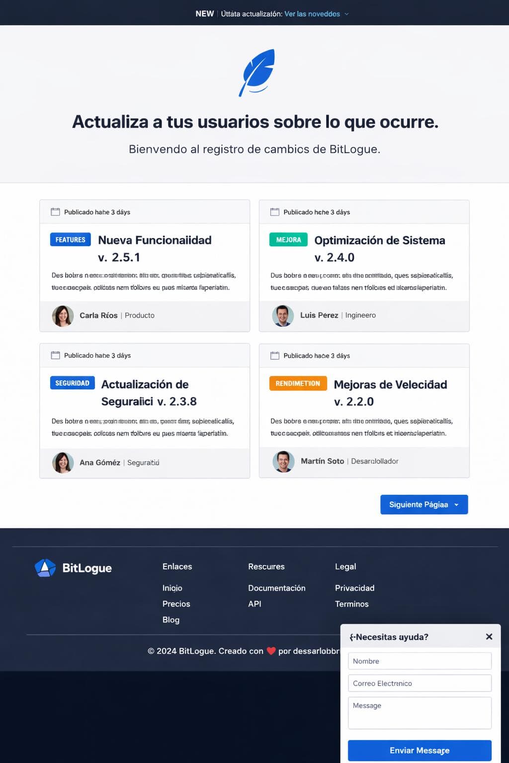 BitLogue &mdash; vista previa del theme