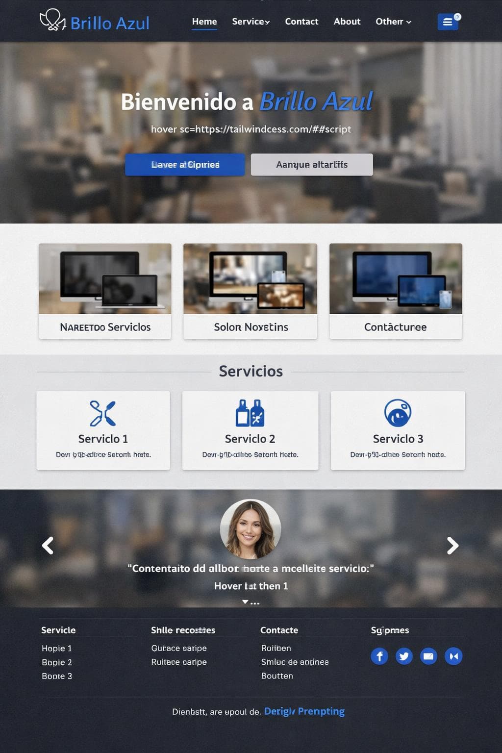 Brillo Azul — vista previa del theme