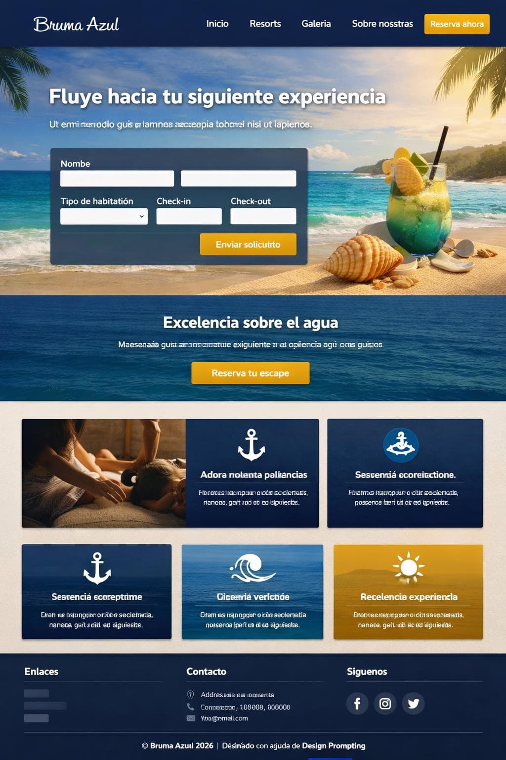 Bruma Azul — vista previa del theme