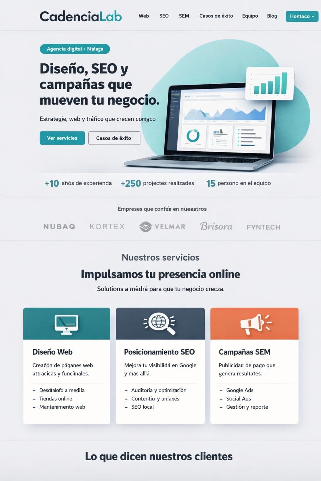 Cadencia Lab — vista previa del theme