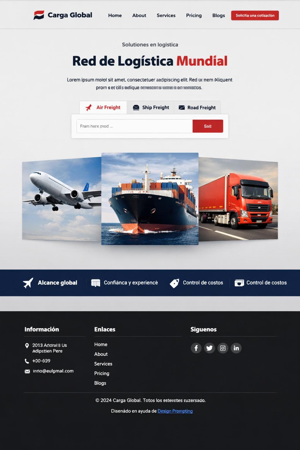 Carga Global — vista previa del theme
