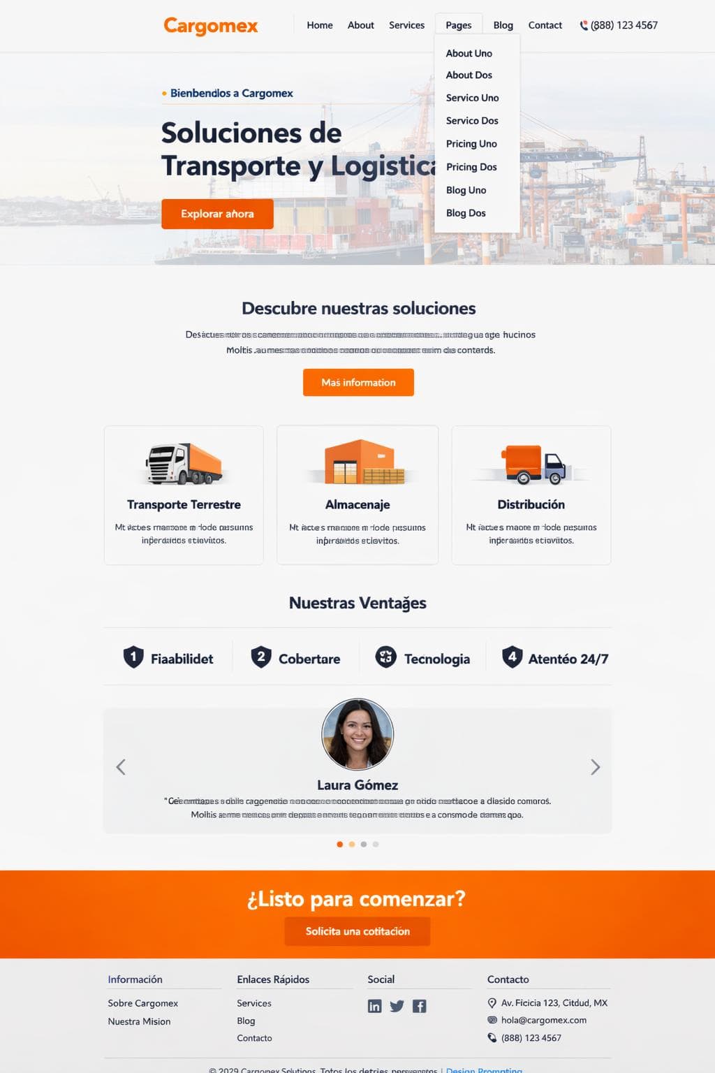 Cargomex Solutions — vista previa del theme