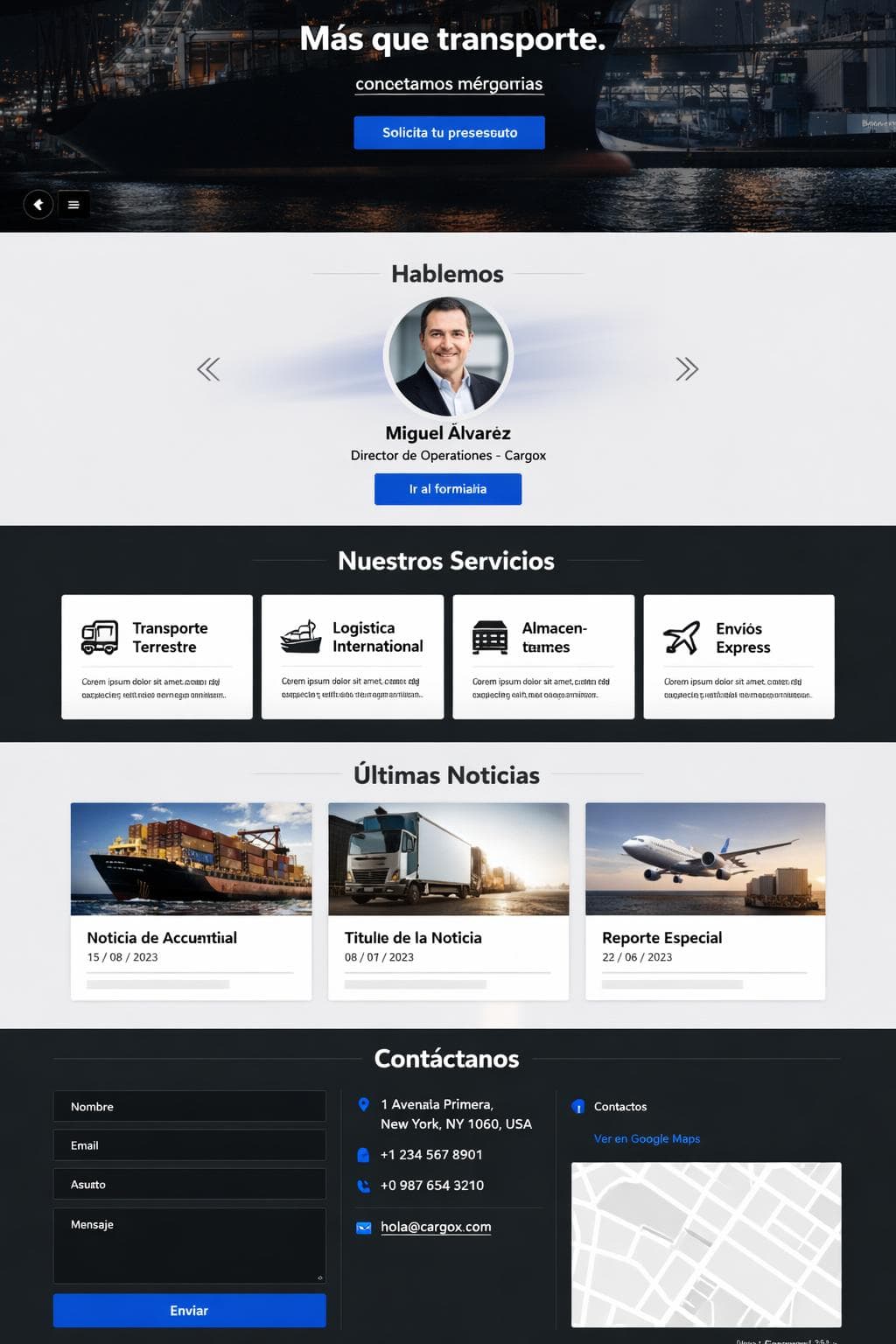 Cargox — vista previa del theme