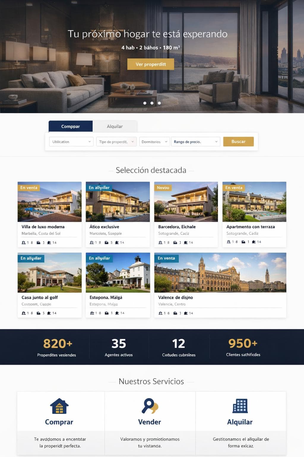 Casaluna Inmobiliaria — vista previa del theme