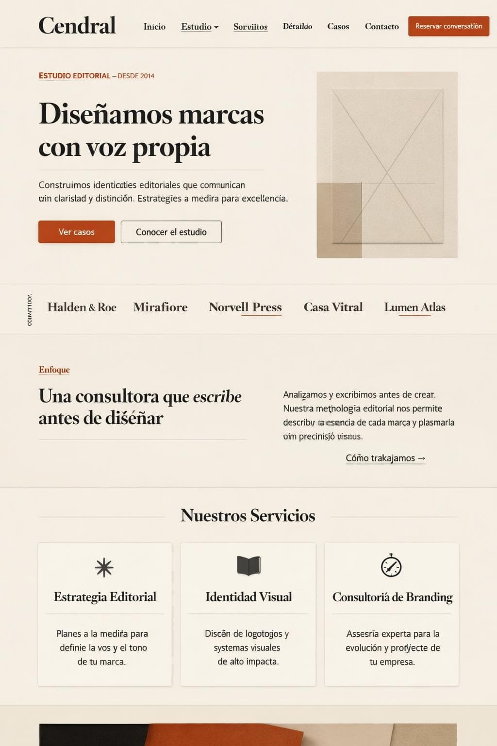 Cendral Estudio — vista previa del theme