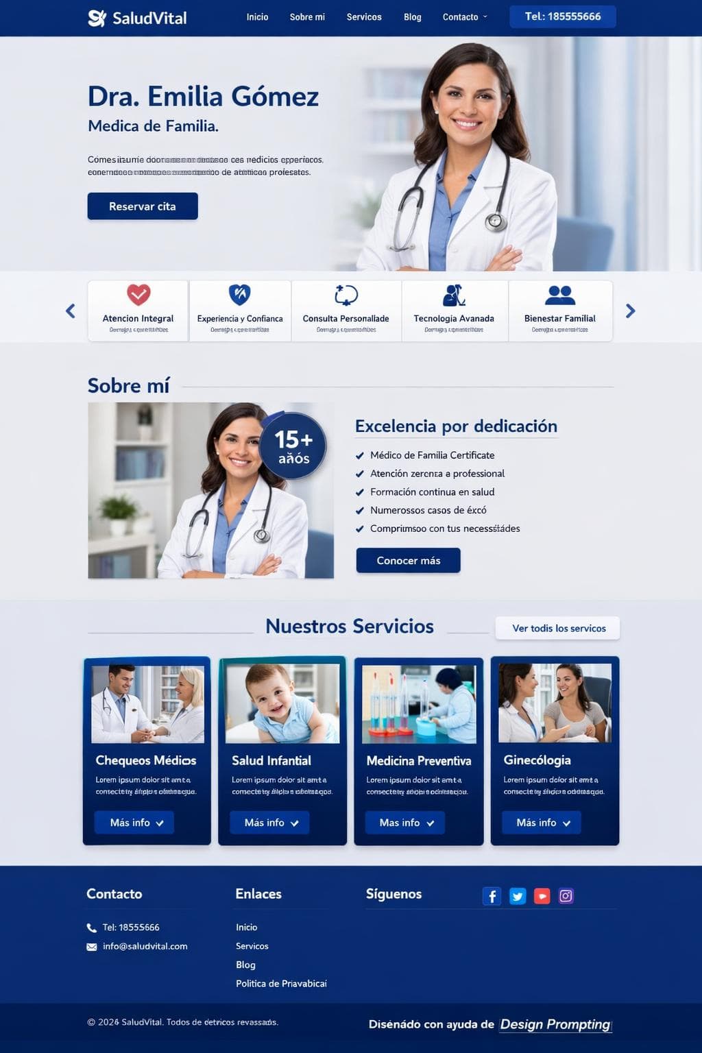 Centro Medico &Aacute;mbar &mdash; vista previa del theme