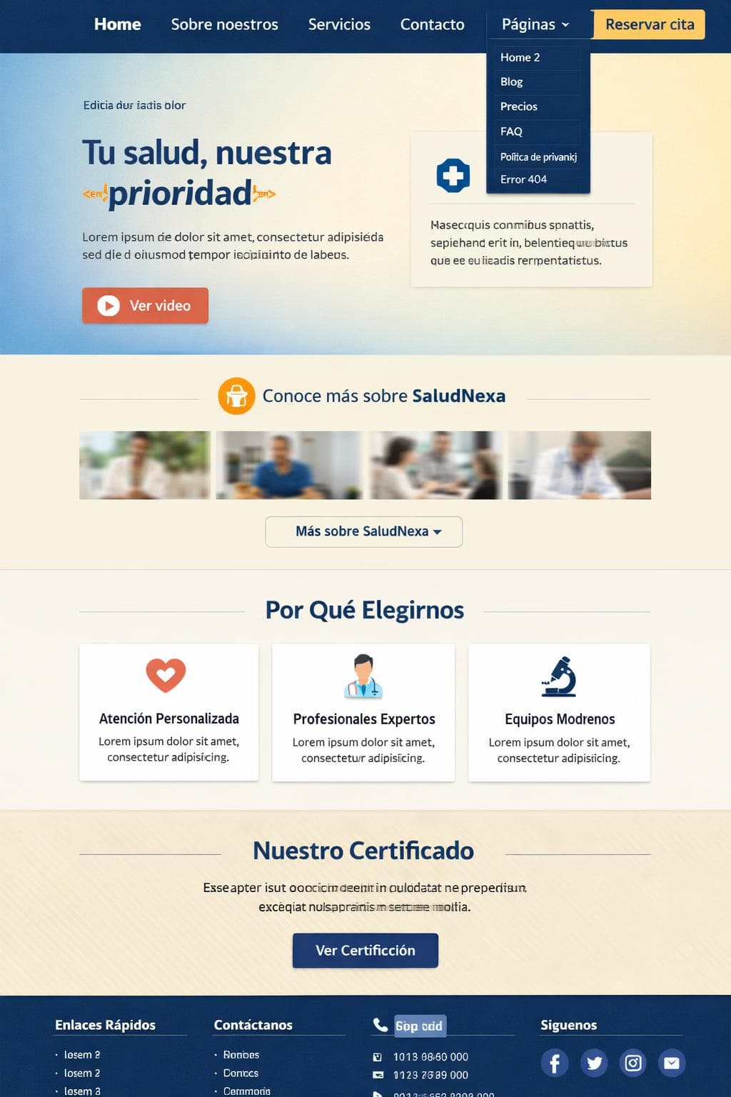 Centro Medico Boreal &mdash; vista previa del theme
