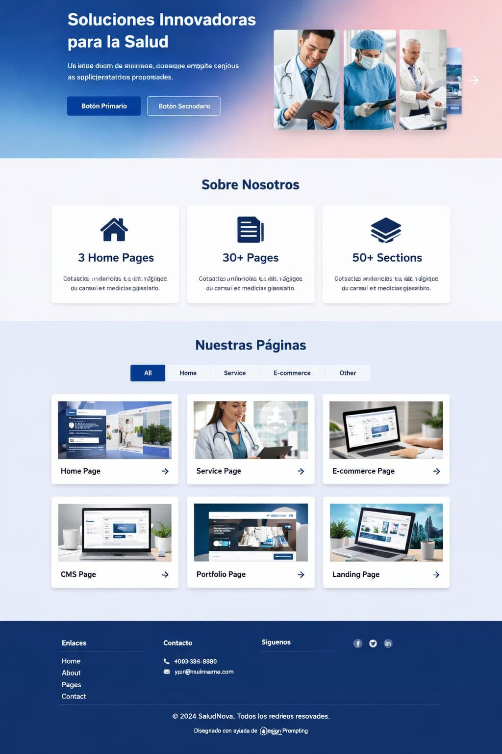 Centro Medico Coral &mdash; vista previa del theme