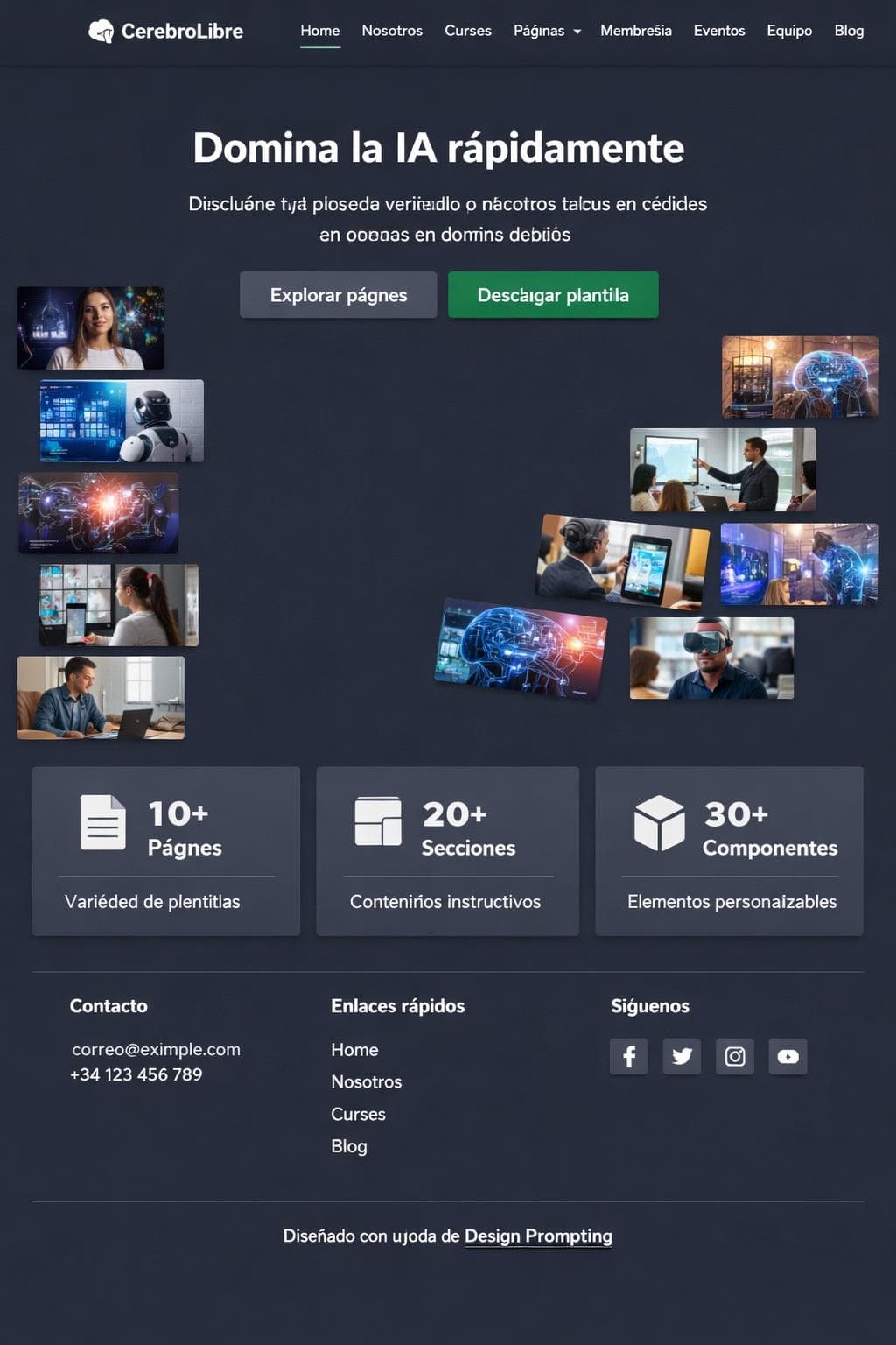CerebroLibre — vista previa del theme