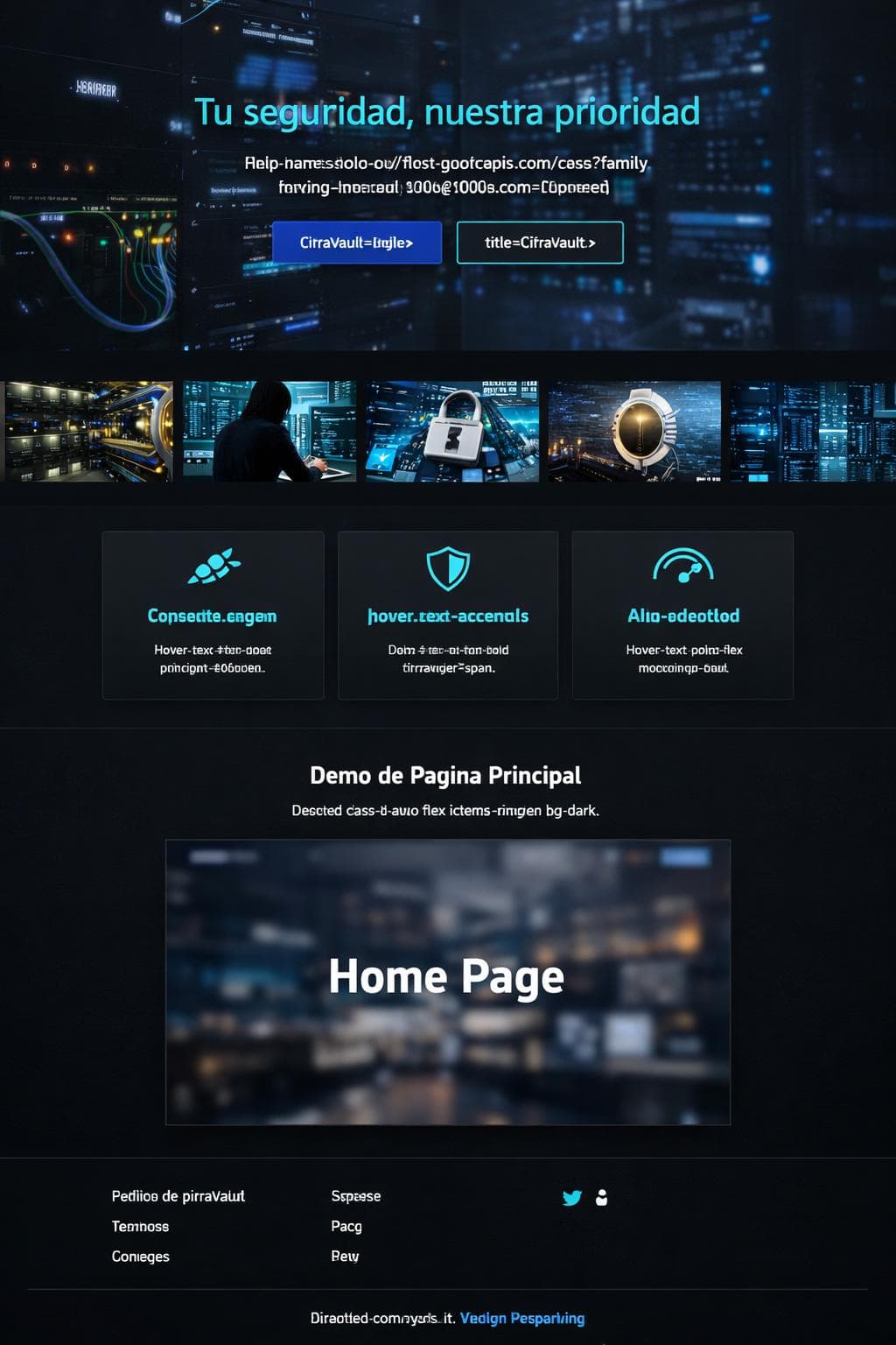 CifraVault — vista previa del theme