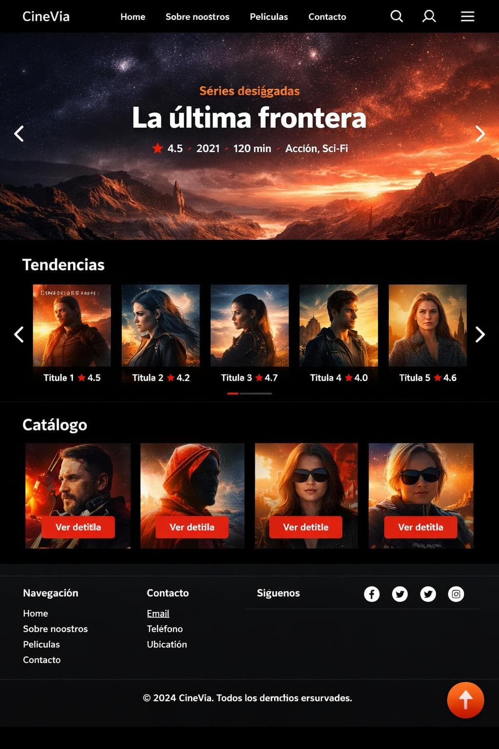 CineVía — vista previa del theme