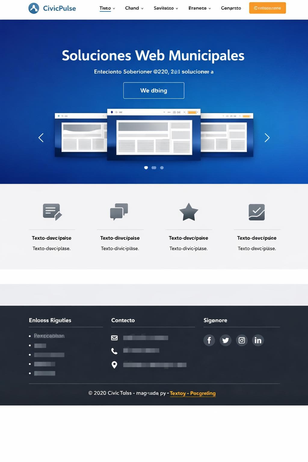 CivicPulse — vista previa del theme