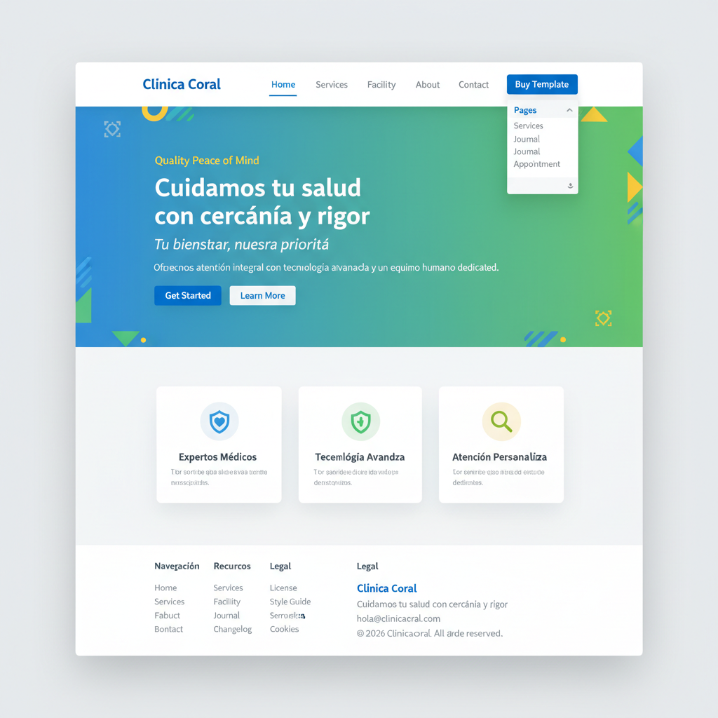 Cl&iacute;nica Coral &mdash; vista previa del theme