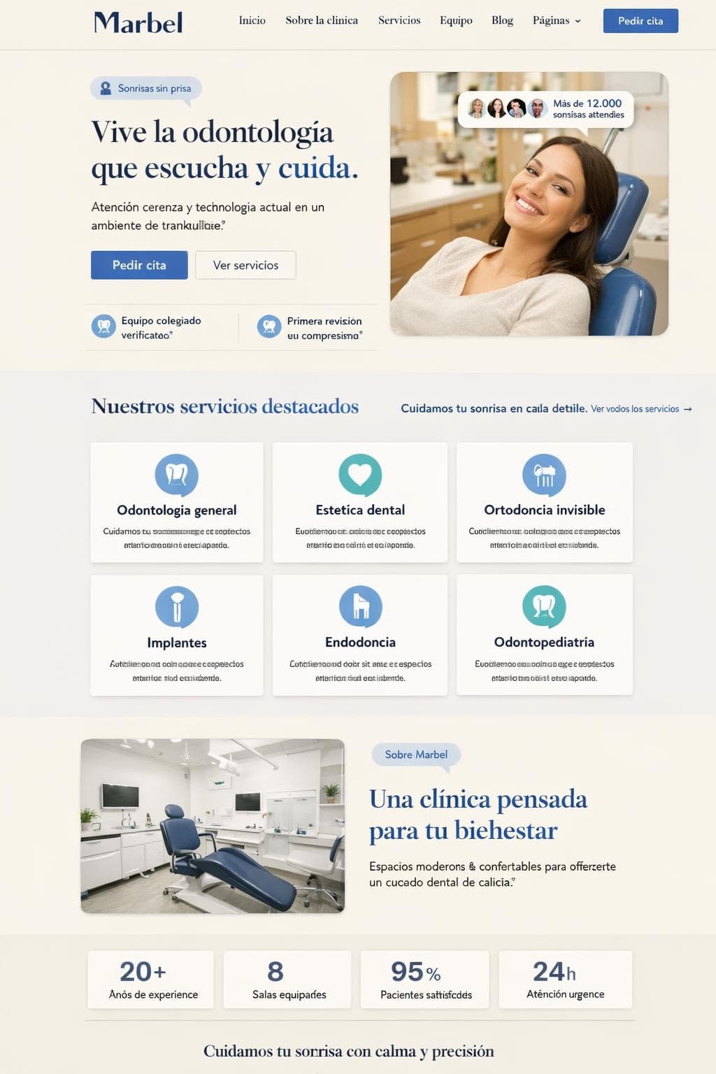 Cl&iacute;nica Dentaria Marbel &mdash; vista previa del theme