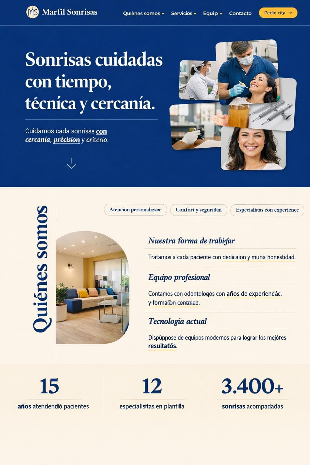 Cl&iacute;nica Marfil Sonrisas &mdash; vista previa del theme