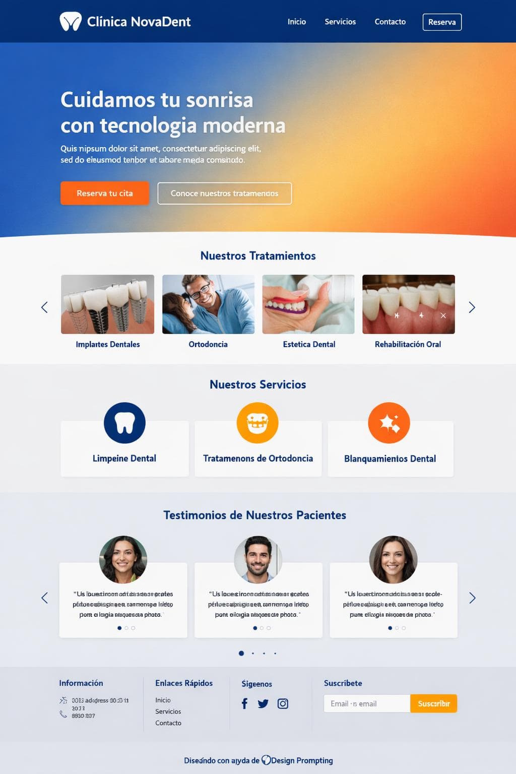 Cl&iacute;nica NovaDent &mdash; vista previa del theme