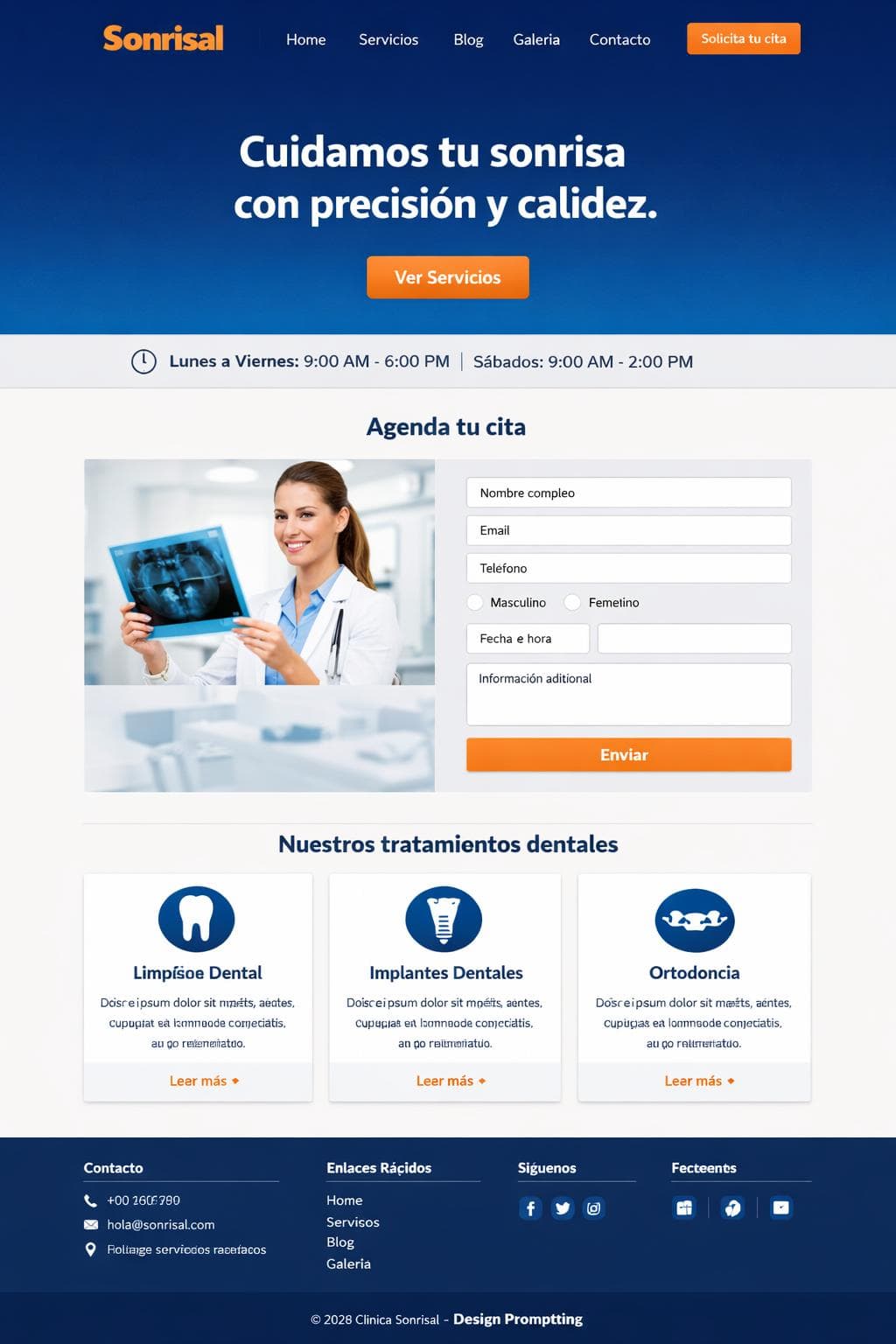 Cl&iacute;nica Sonrisal &mdash; vista previa del theme